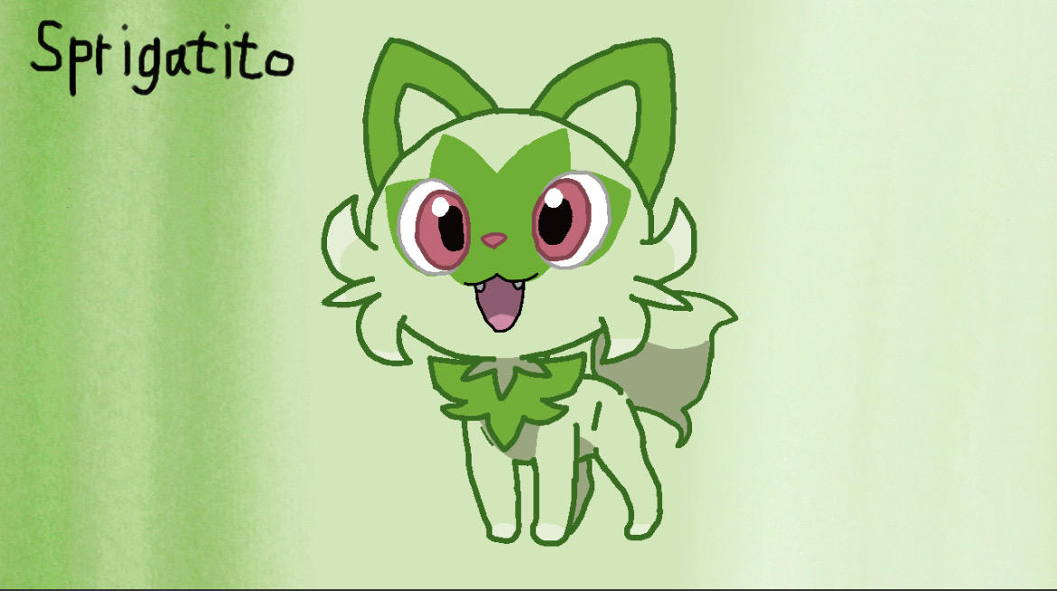 Sprigatito The Grass Cat Pokemon by MarkTheWolf2006 on DeviantArt