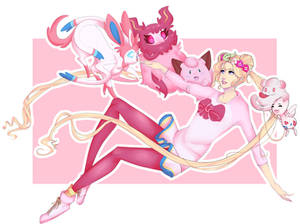 Sailor Moon Pokemon Team