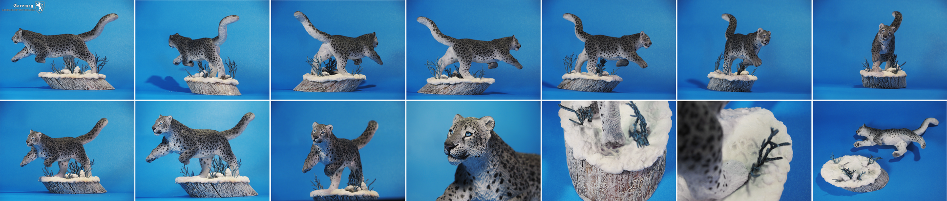 Snow leopard sculpture