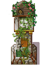 Mossy grandfather clock