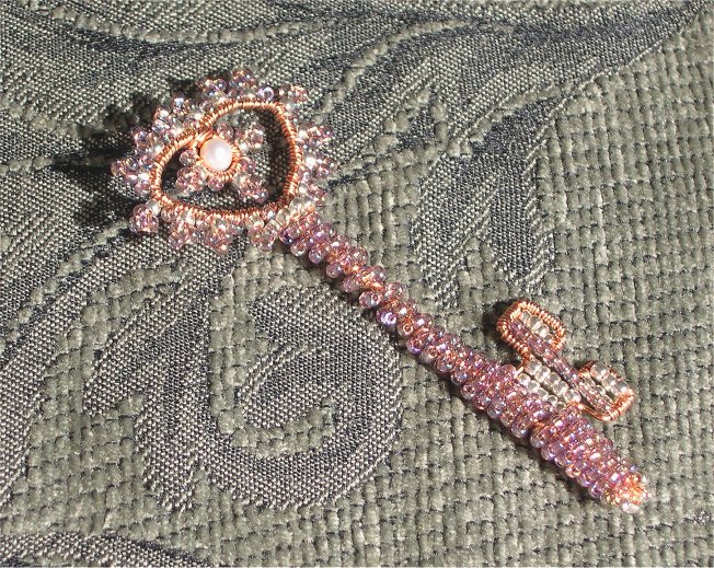 Purple Beaded Key