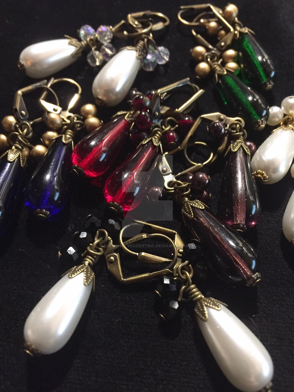 Holiday Teardrop with Baubles Earring Pile