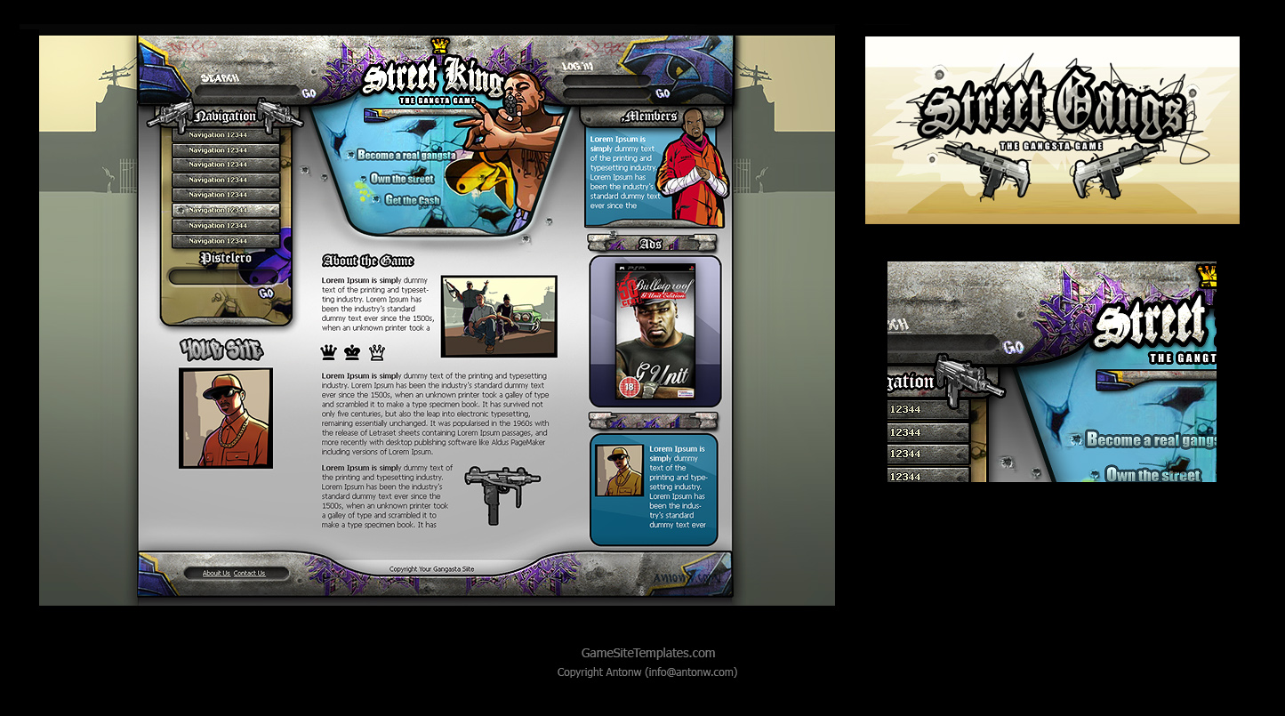 Gangsta game web design