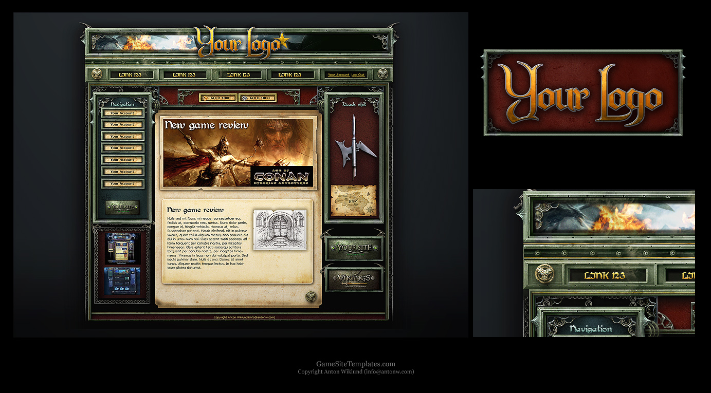 Game Website Template by IRedroom on DeviantArt