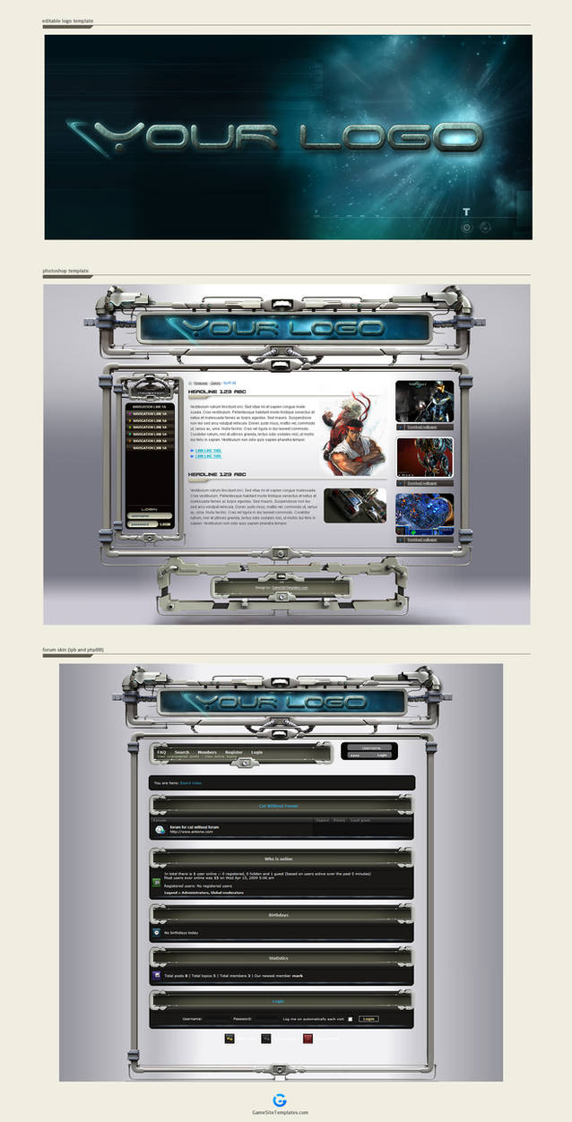 3d Sci-Fi Web Template by karsten on DeviantArt
