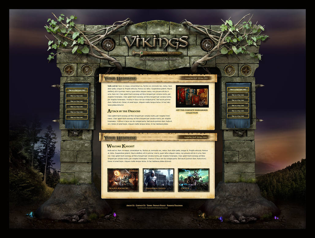 Fantasy Magic Website Template by karsten on DeviantArt