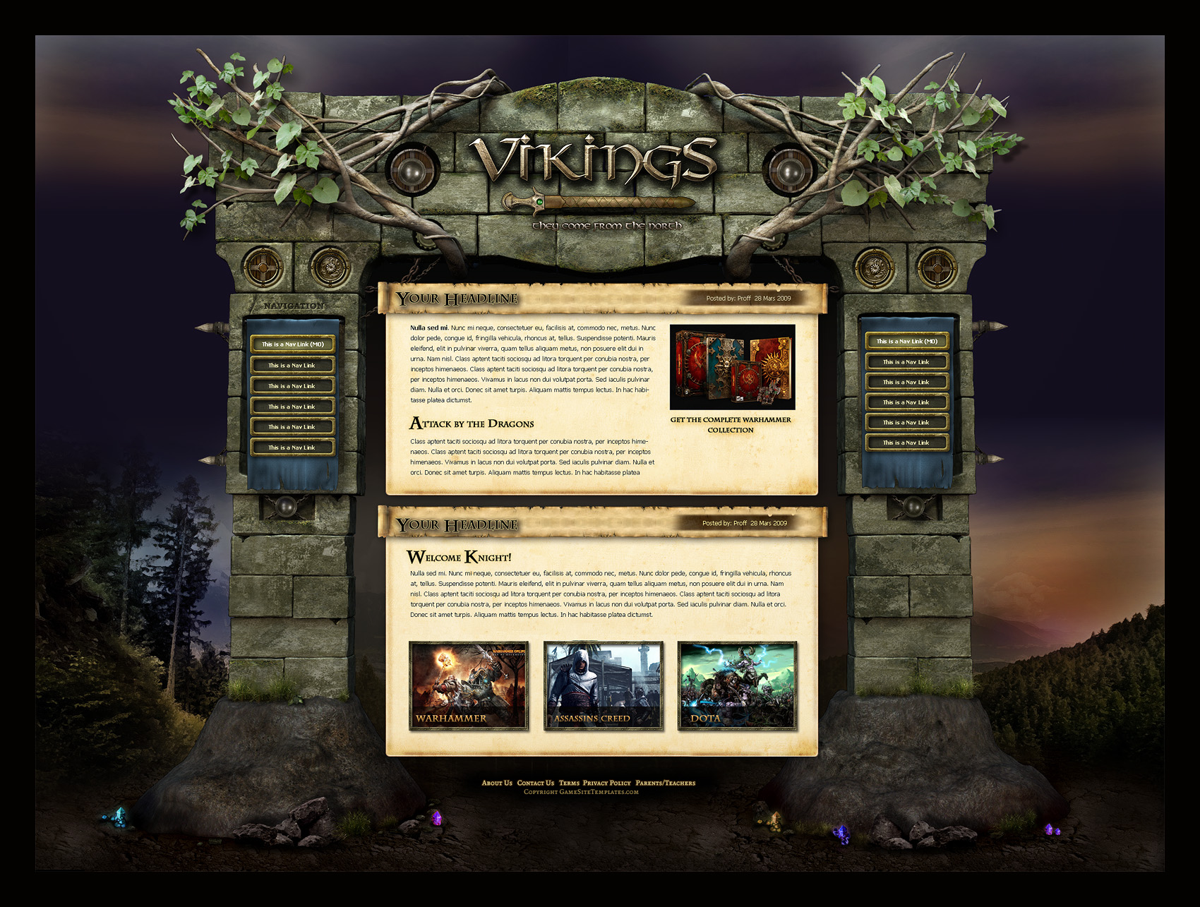 Fantasy Magic Website Template by karsten on DeviantArt