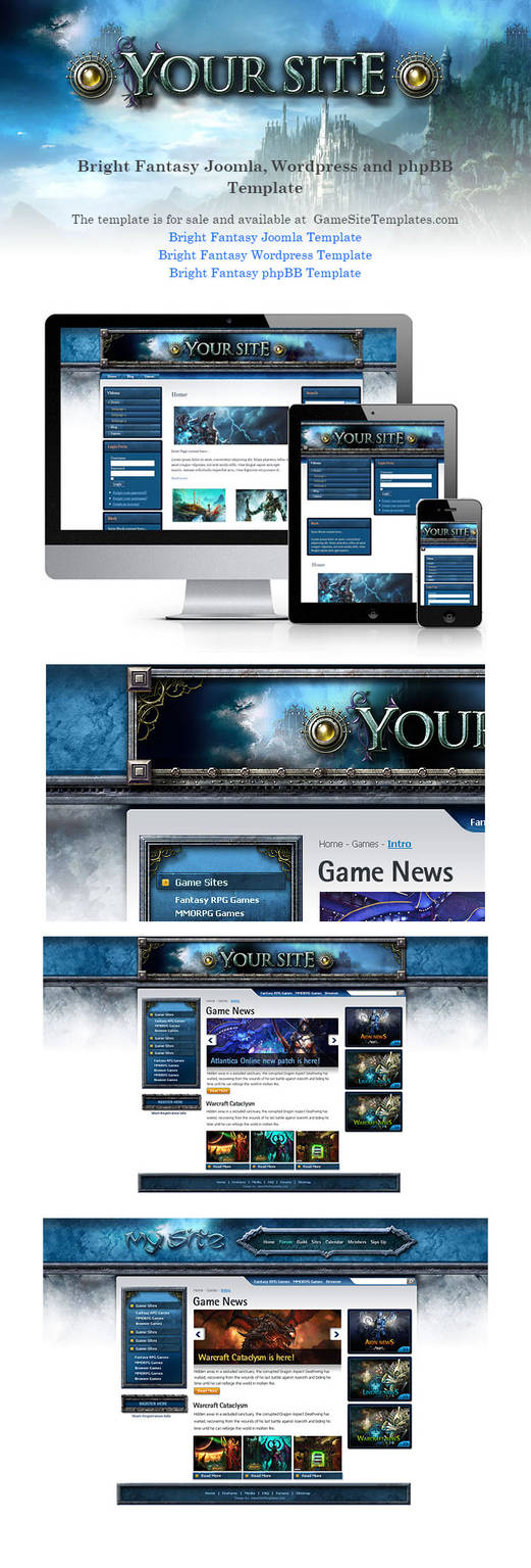 Bright Fantasy Web Template by karsten on DeviantArt