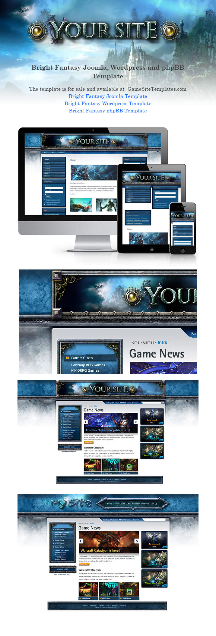 Bright Fantasy Web Template