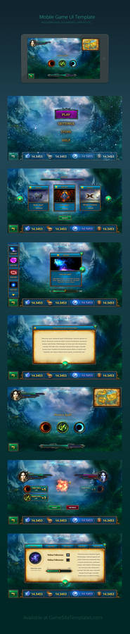 Mobile Game Fantasy UI