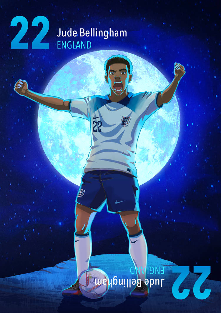 Jude Bellingham - Foto penggemar World Cup 2022 oleh rattyrantComic