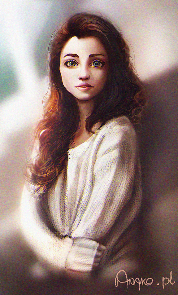 girl study - GIF process by Anako-ART