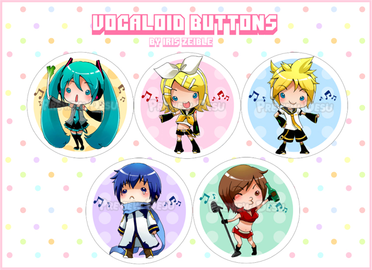 Chibi Vocaloid Buttons