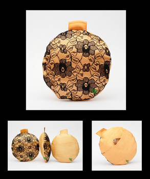 Gold Yellow Satin and Lace Christmas Tree Bauble