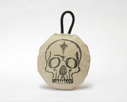 Embroidered Skull Bauble