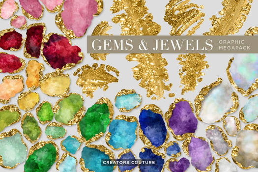 Gemstone Crystal Birthstone Gold Art