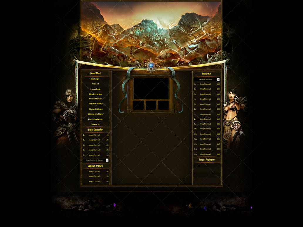 Metin2 Web Template PSD by sdemir on DeviantArt