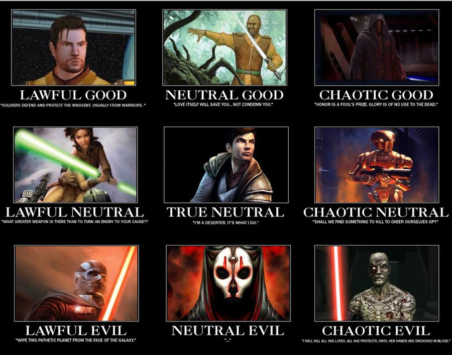 Alignments- Knights of the Old Republic by MyNameIsLemon