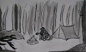 Inktober 28 Camping