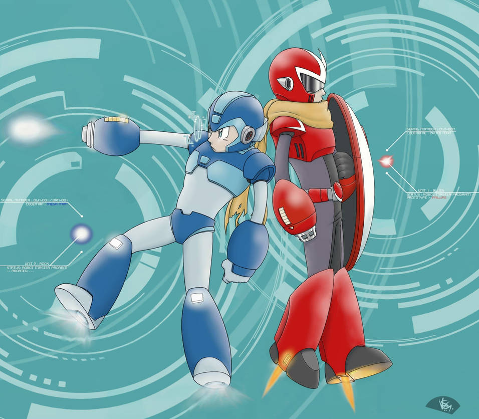 Proton Man Mega Man and Proto Man by FieryStampede on DeviantArt