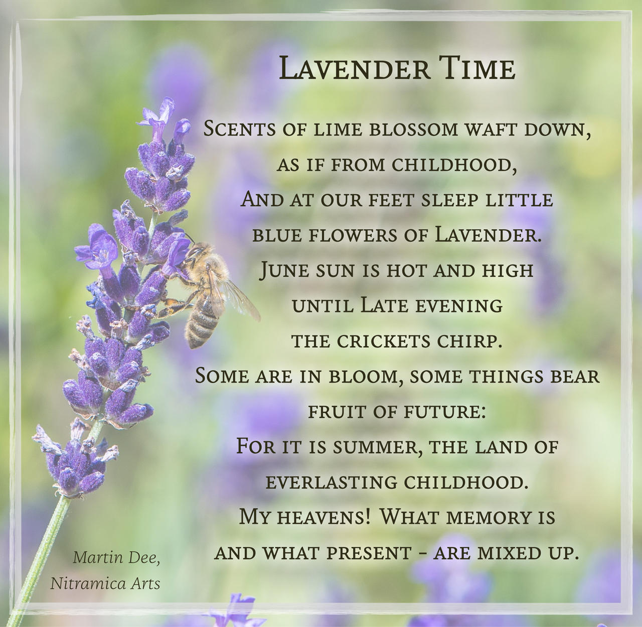 Lavender Time Visual Poem By