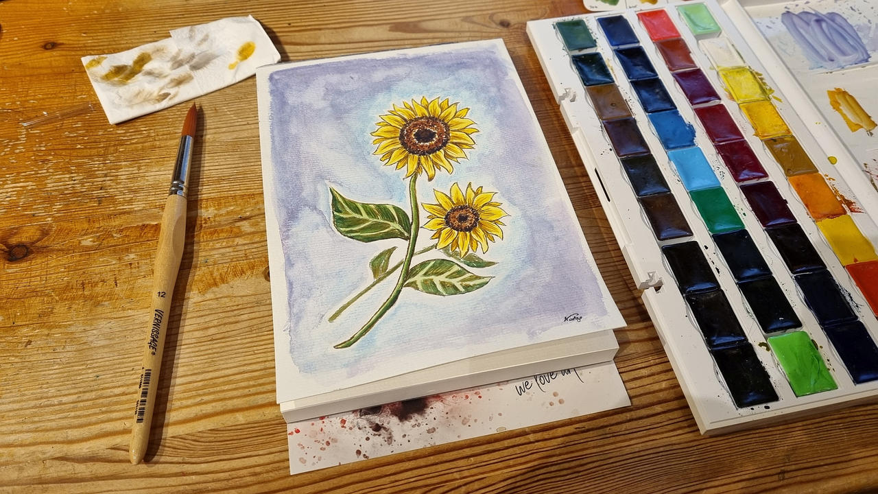 How to paint with watercolors 2