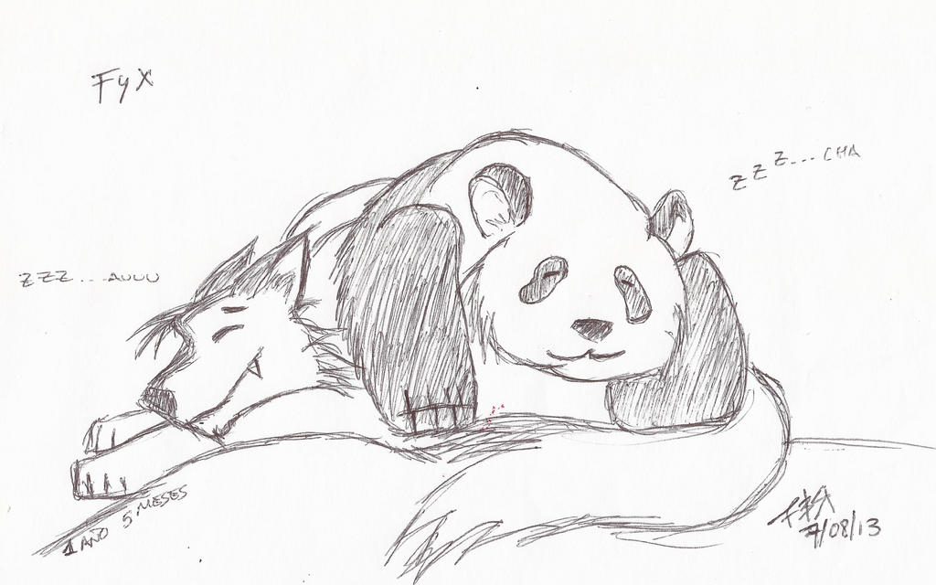 Panda and Wolf zzz love by Fer914 on DeviantArt