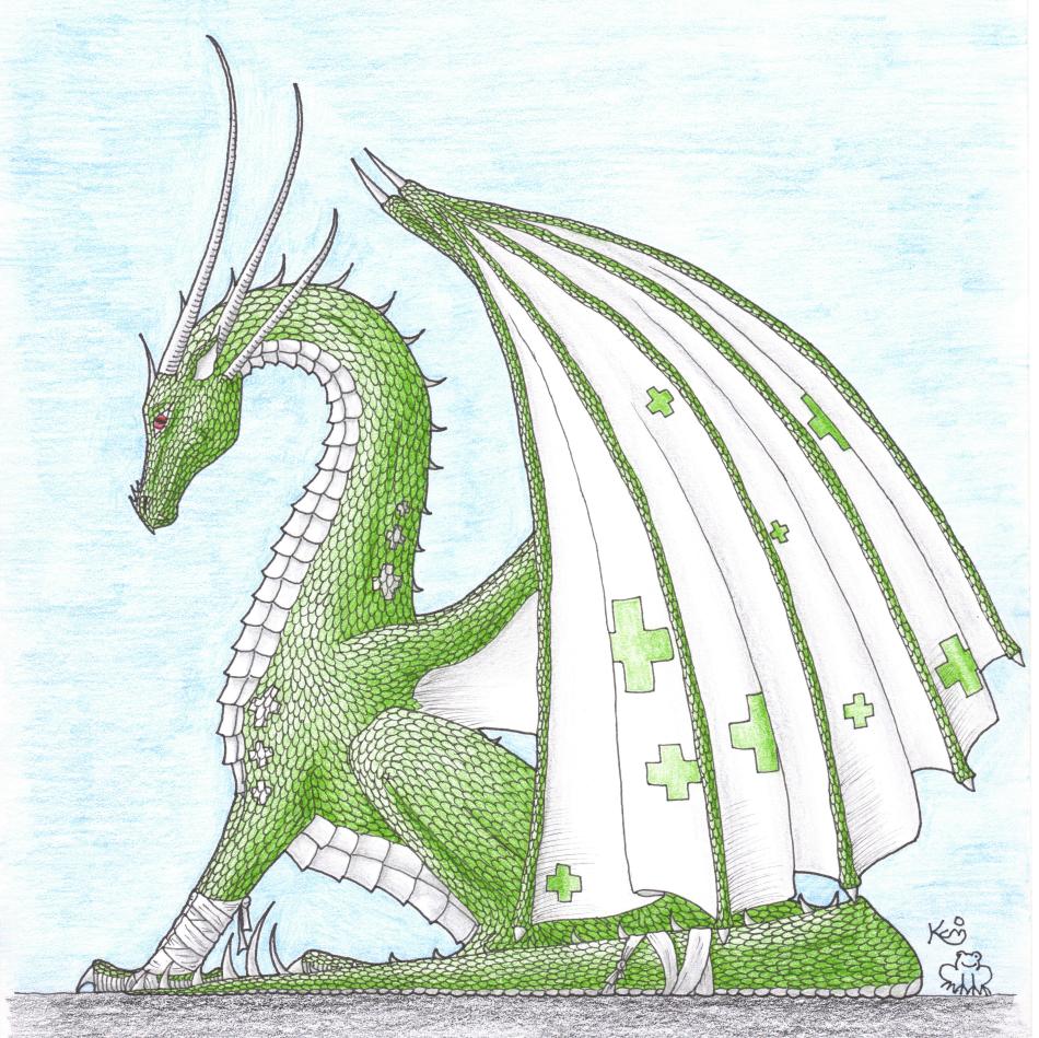 First Aid Dragon coloured.