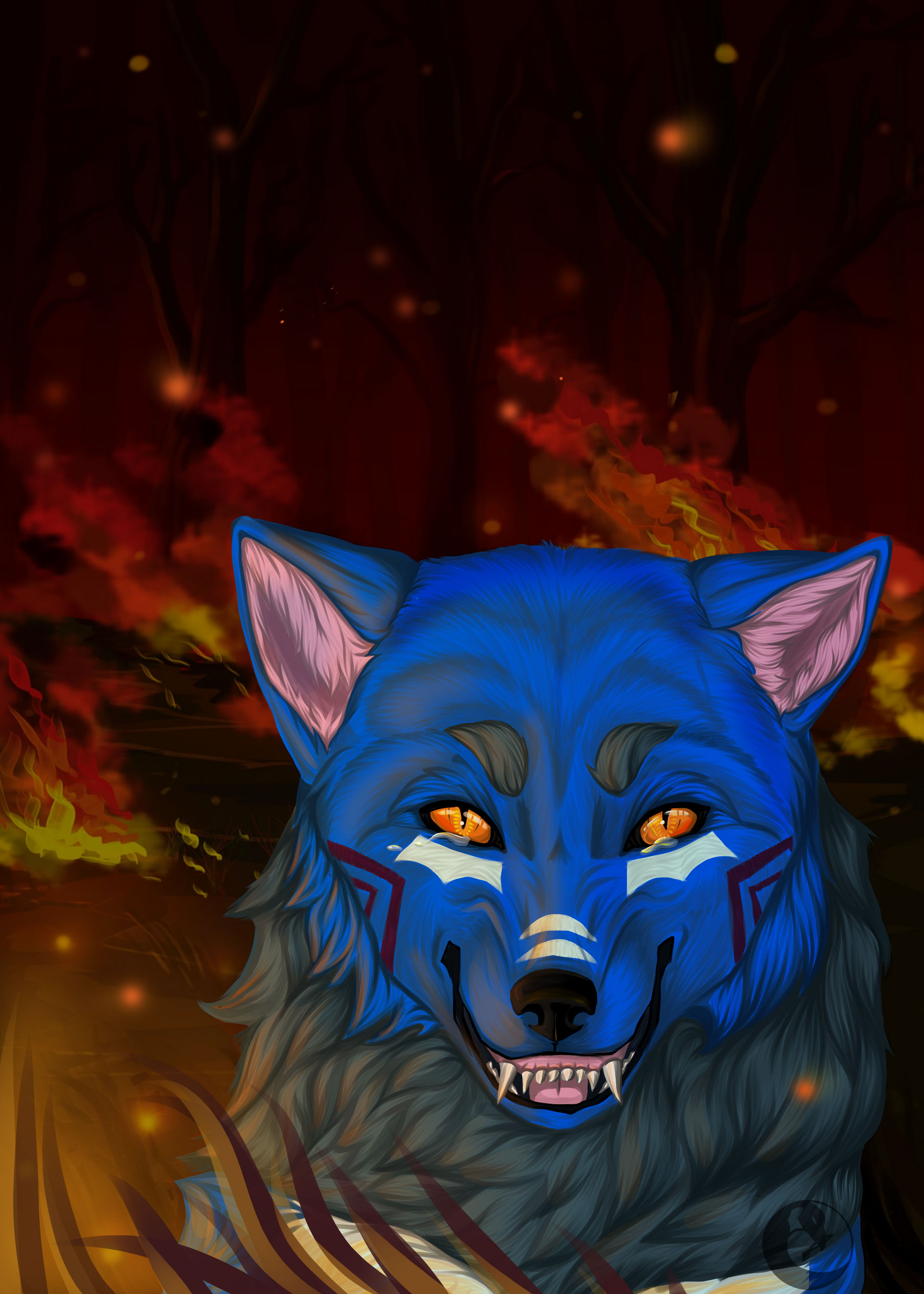 Fire forest by Kazarka-ART on DeviantArt