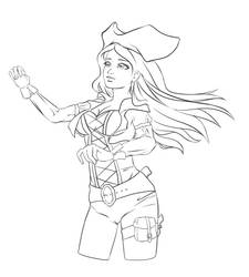 Pirate Hayley (lineart)