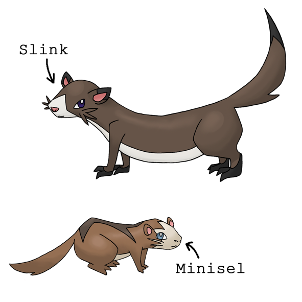 Fakemon - Minisel and Slink