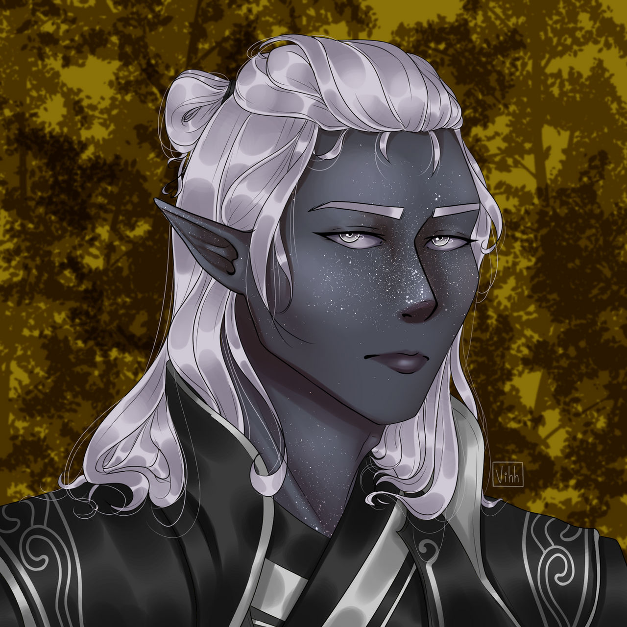 Drow In Robe Wizard Drow Wizard by vihhada on DeviantArt