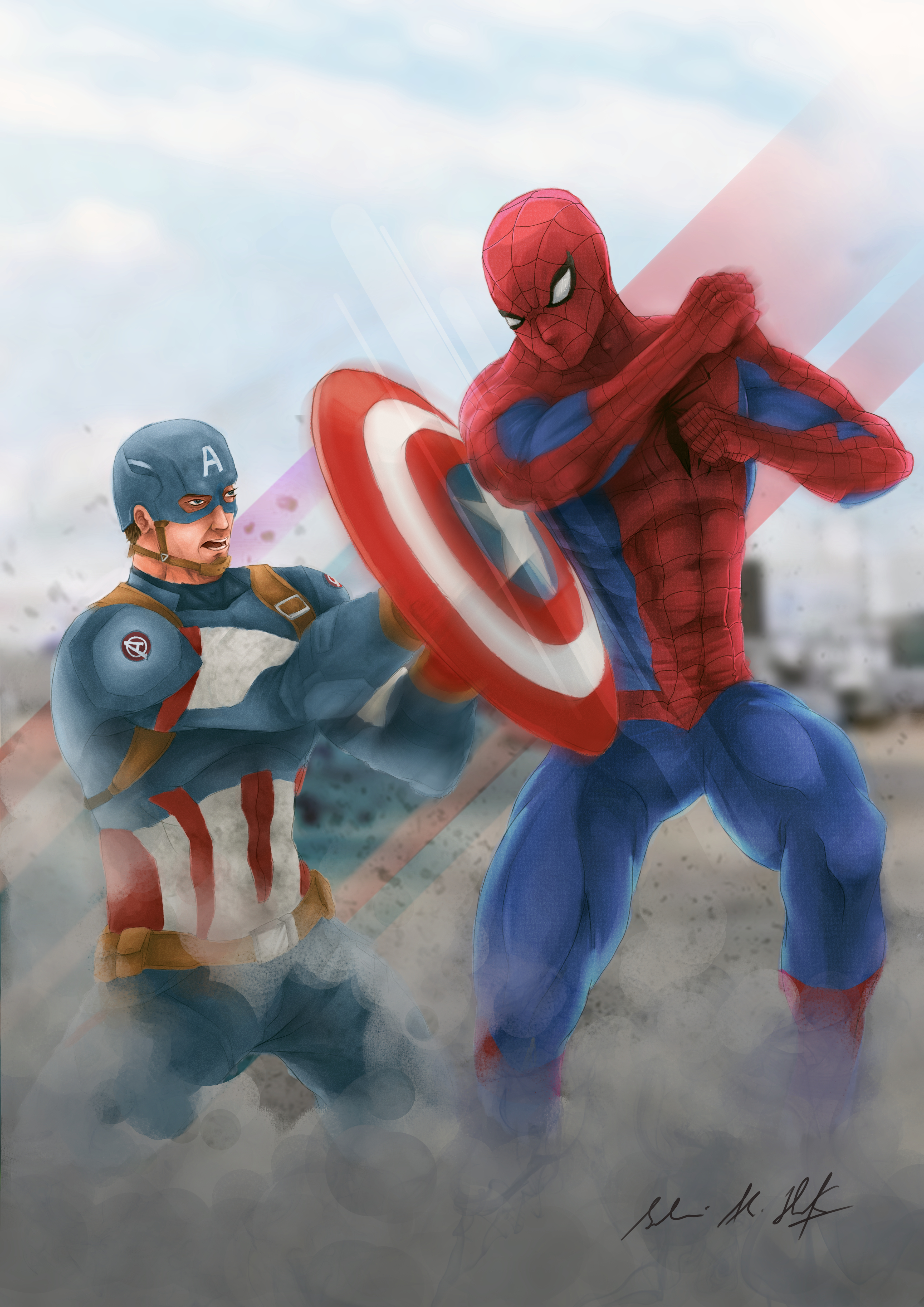 Spiderman V Captain America Civil War by suleiman19 on DeviantArt
