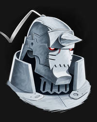 Alphonse  Elric (coloured sketch) by Entropician