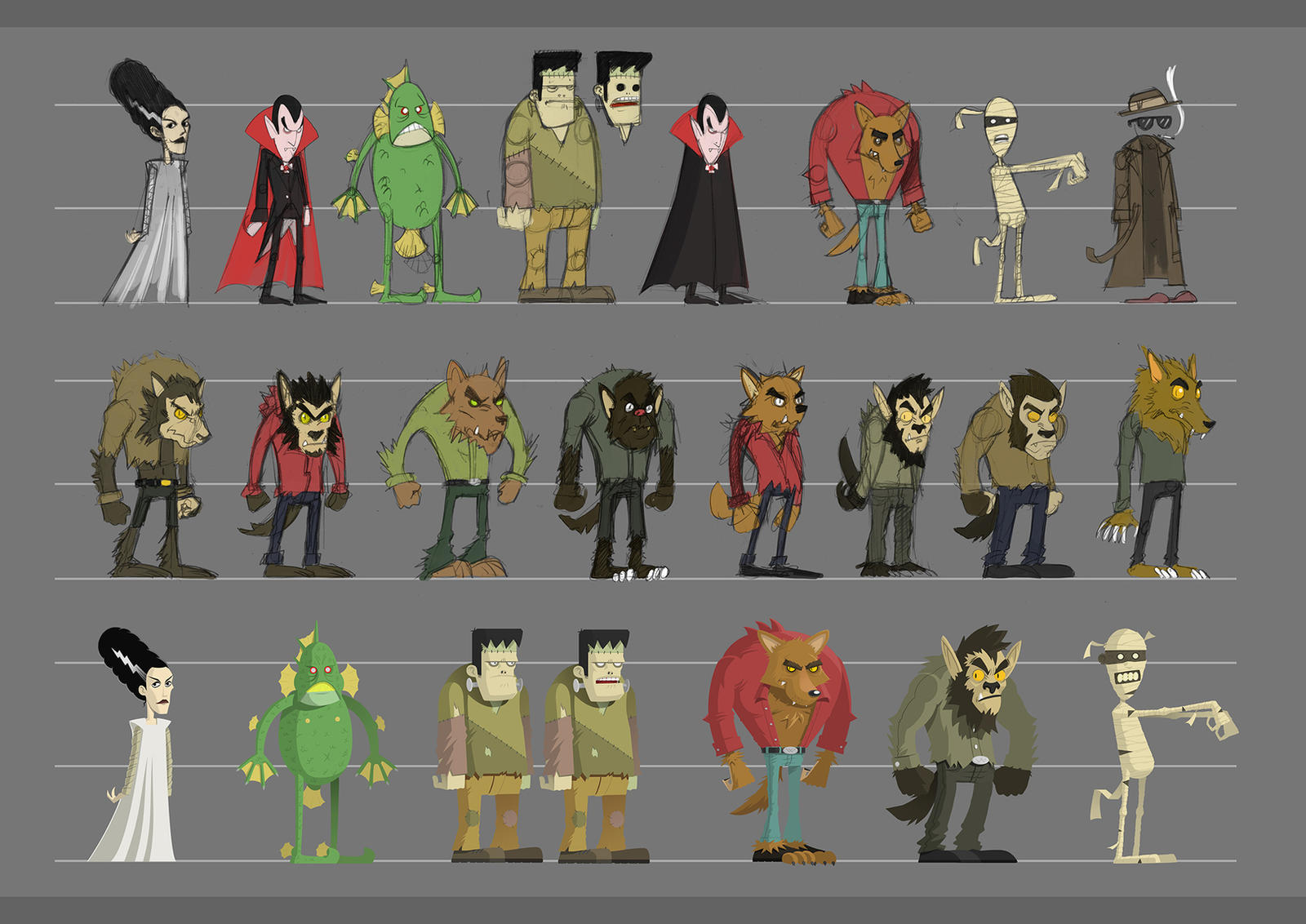 classic monsters by Entropician on DeviantArt
