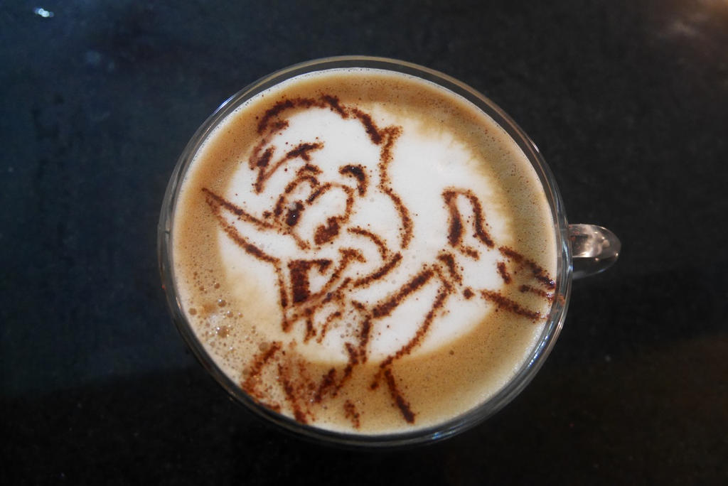 woody woodpecker - latte art