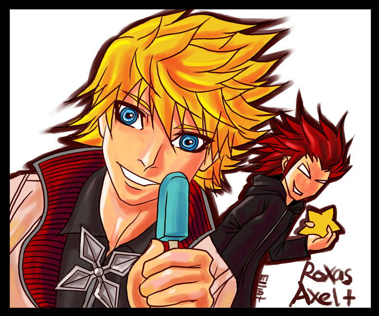 Roxas and Axel by dreamwatcher7 on DeviantArt