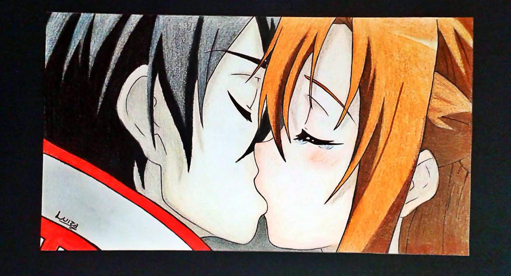 Kirito and Asuna Kiss - Sword Art Online