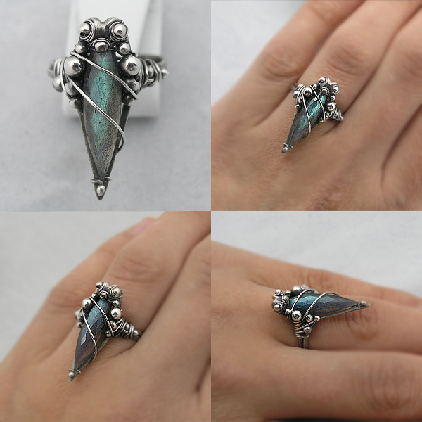 GLOW-WORM - wire-wrapped ring