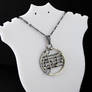 Music note sterling silver necklace