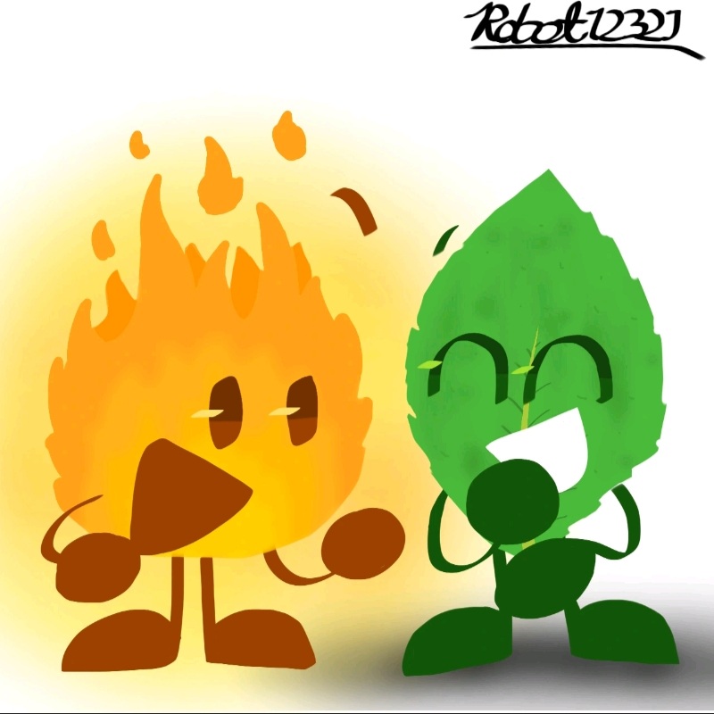 Firey and leafy by therobot32123 on DeviantArt