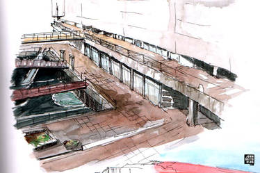 watercolour sketch architecture 03 John Brito