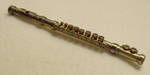 Brass Flute Brooch by Frohickey