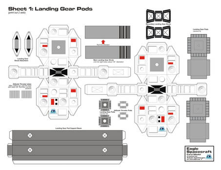 Eagle Card Model Components 1