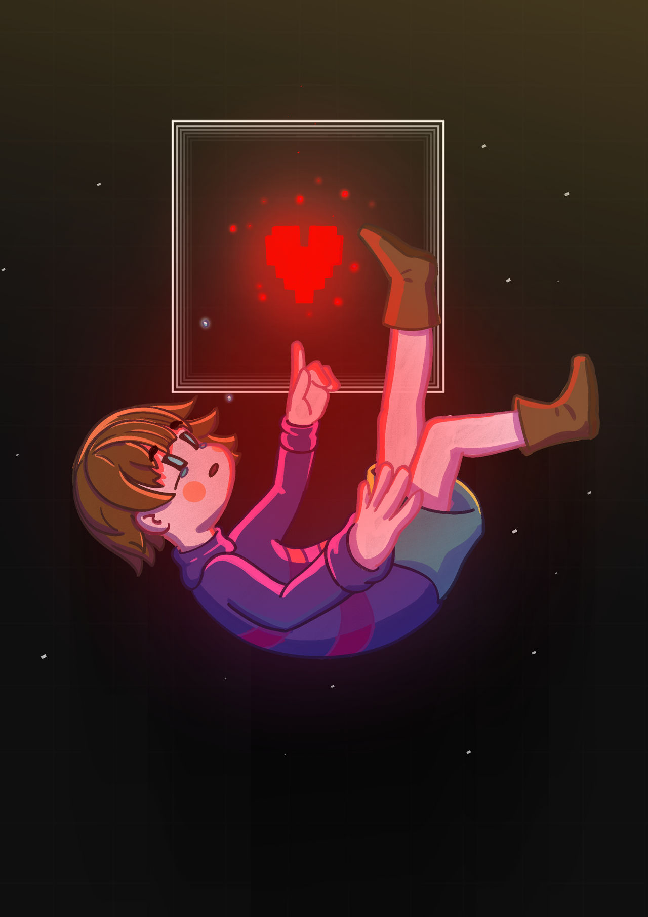 Undertale First Fall UNDERTALE - THE FALL by PKEnergizer on DeviantArt