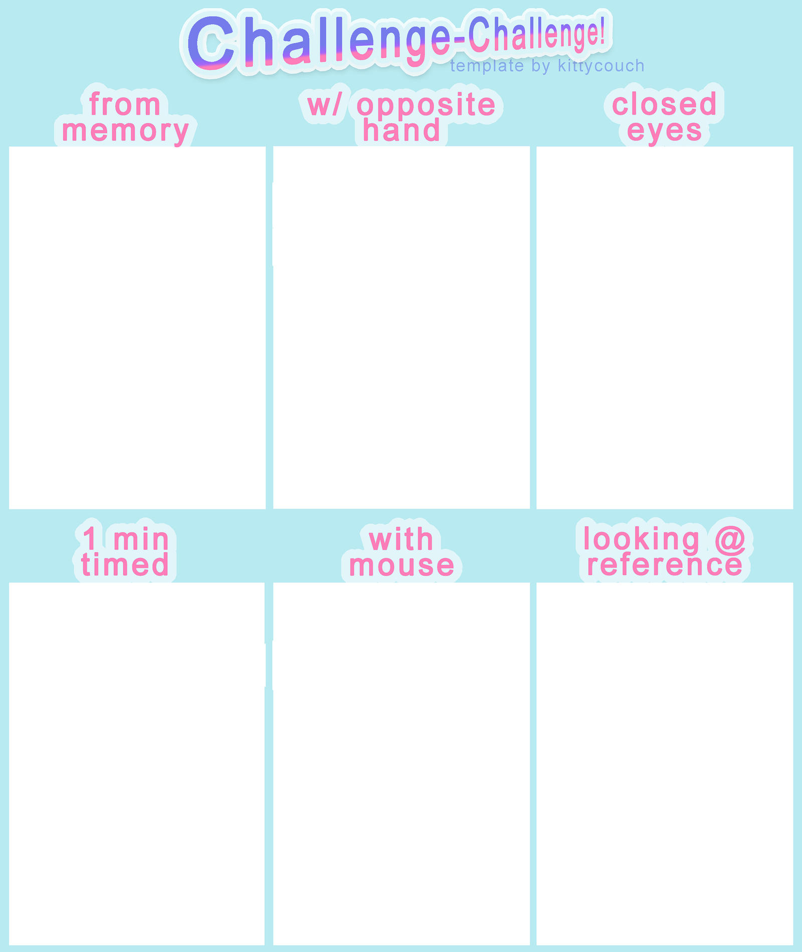 Challenge challenge drawing meme template by KittyCouch on DeviantArt Challenge challenge drawing meme template by KittyCouch on DeviantArt