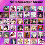 50 characters meme