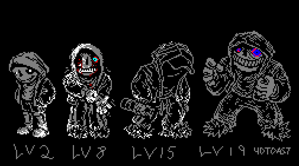 Dusttale Menu Dusttale level progression by 4DToast on DeviantArt