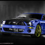 Mustang Blue Burnout