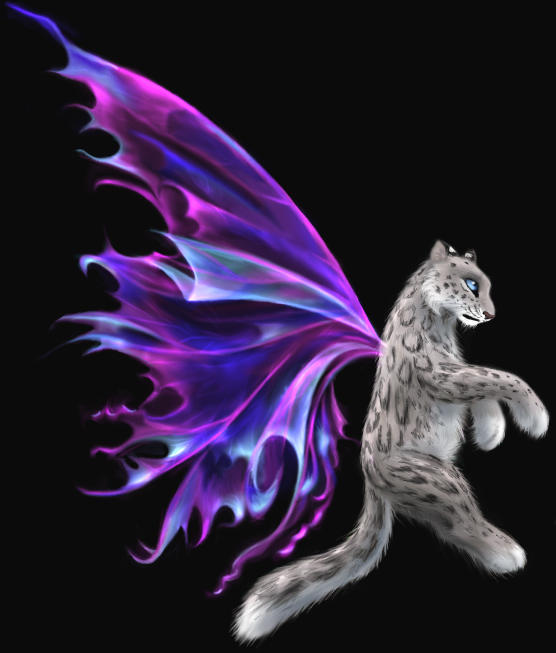 Winged Leopard Vector Winged Snow Leopard by nalina on DeviantArt